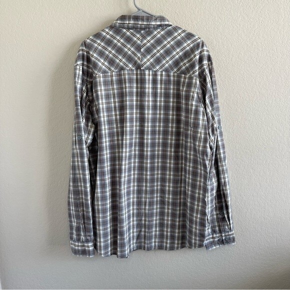 Columbia Insect Blocker Long Sleeve Button Down Plaid Mens Shirt XL - Picture 2 of 13